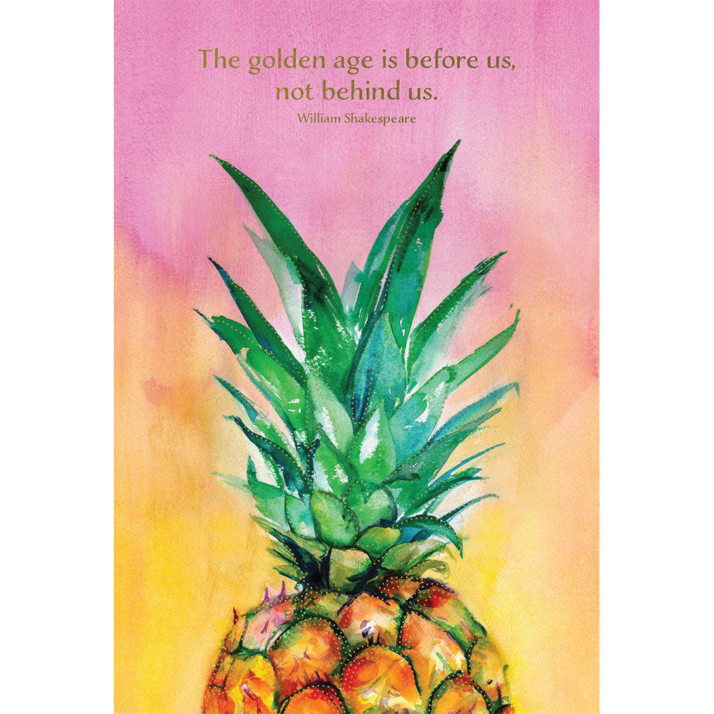 Pictura Pineapple birthday card featuring bright yellow pineapple illustration and cheerful design on a white background.